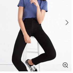 Madewell roadtripper black skinnies!